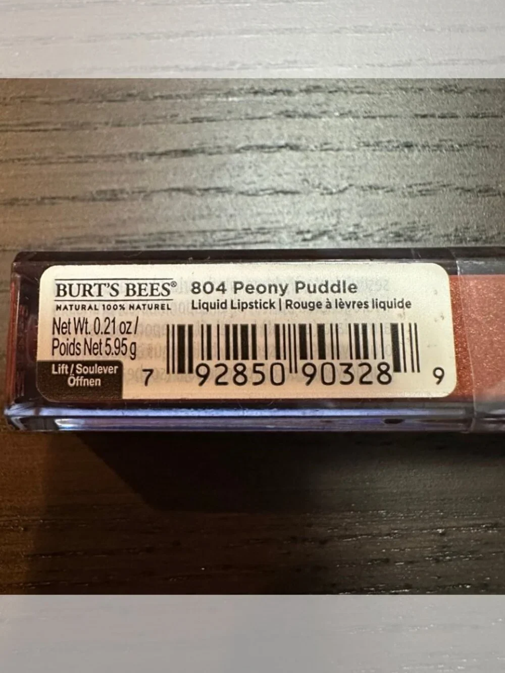 Burt's Bees Liquid Lipstick 804 Peony Puddle Moisturizing NEW